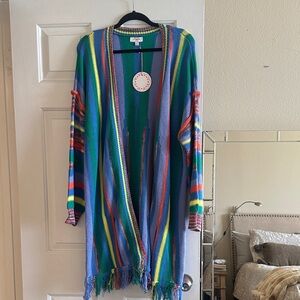 Umgee Multicolor Striped Cardigan